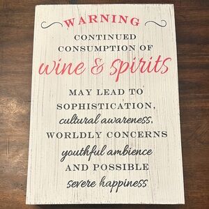 Decorative Wine & Spirits Sign